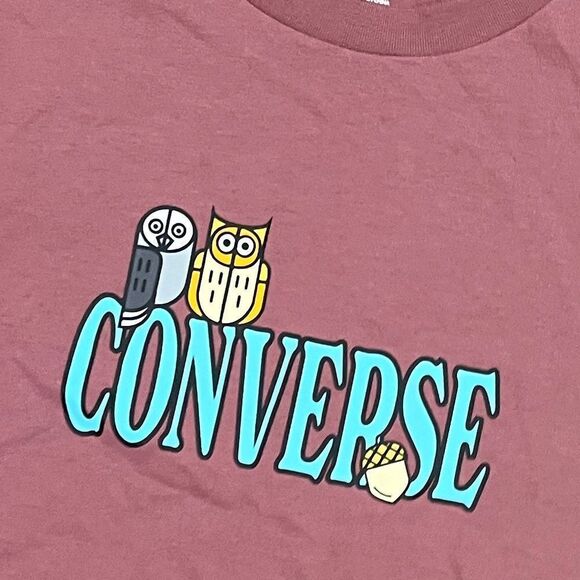 NWOT Converse Counter Climate T-Shirt Crewneck Short Sleeve Dusty Rose Medium - Picture 2 of 6